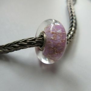 Trollbeads Blue Desert Gold Glitter Bead Authentic